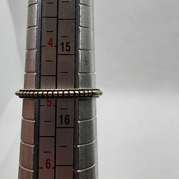 Waldeck Johnson Navajo Sterling Silver Beaded Eternity Band Ring (4.75) - Picture 7 of 7